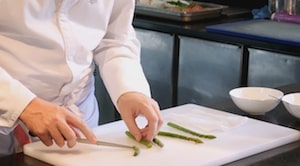 Poached or roasted asparagus