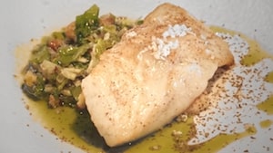 Turbot with Organic Virgin Leaf and Celery Sauce